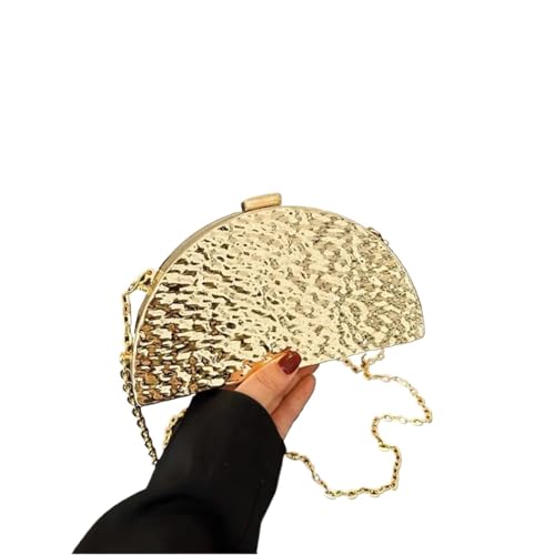 VCSZYAFX Damen Kette UmhäNgetasche Damen Abendtaschen Umhängetaschen Damen Kette Schulter Crossbody Taschen FüR Pendler, Shopping, Reisen Und Partys(Gold 01) von VCSZYAFX