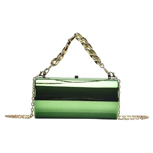 VCSZYAFX Damen Kette UmhäNgetasche Damen Handtaschen Party Clutches Mini Abendtaschen Umhängetaschen Schultertaschen FüR Pendler, Shopping, Reisen Und Partys(Green) von VCSZYAFX
