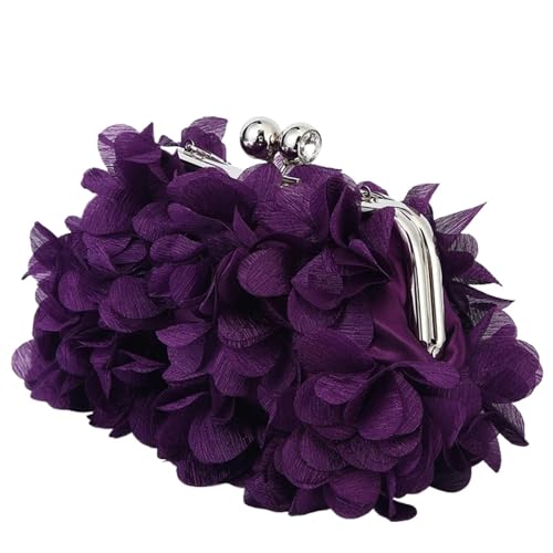VCSZYAFX Damen Kette UmhäNgetasche Florale Abendtasche Florale Kette Umhängetasche Brauthandtasche FüR Pendler, Shopping, Reisen Und Partys(Color2) von VCSZYAFX