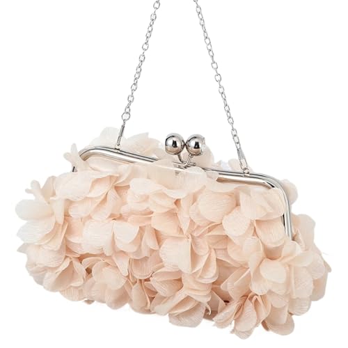 VCSZYAFX Damen Kette UmhäNgetasche Florale Abendtasche Florale Kette Umhängetasche Brauthandtasche FüR Pendler, Shopping, Reisen Und Partys(Color5) von VCSZYAFX