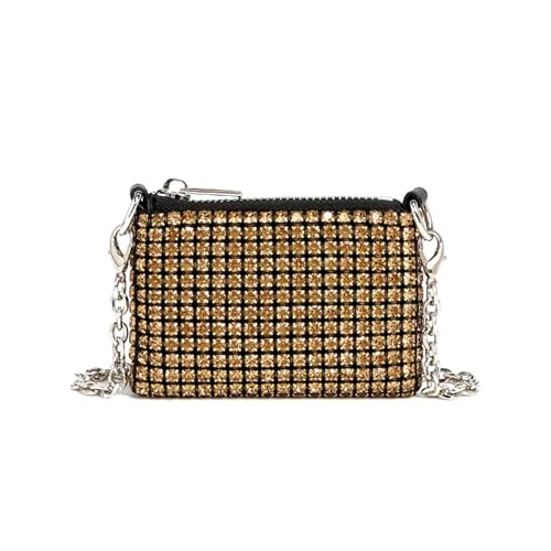 VCSZYAFX Damen Kette UmhäNgetasche Frauen Luxus Handtaschen Strass Taschen Frauen Brieftaschen Party Kette Mini Schulter Taschen FüR Pendler, Shopping, Reisen Und Partys(Color3) von VCSZYAFX