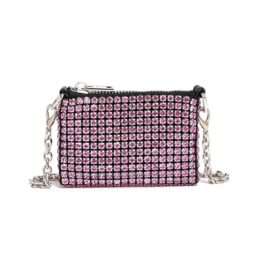 VCSZYAFX Damen Kette UmhäNgetasche Frauen Luxus Handtaschen Strass Taschen Frauen Brieftaschen Party Kette Mini Schulter Taschen FüR Pendler, Shopping, Reisen Und Partys(Color4) von VCSZYAFX