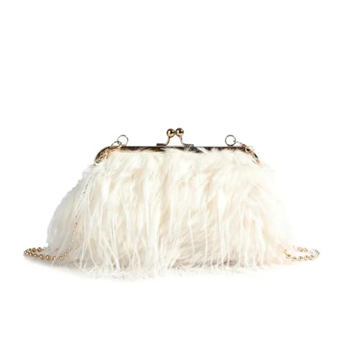 VCSZYAFX Damen Kette UmhäNgetasche Plüsch Umhängetasche Kette Damen Schultertasche FüR Pendler, Shopping, Reisen Und Partys(Color1) von VCSZYAFX
