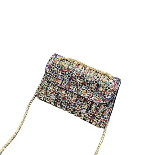 VCSZYAFX Damen Kette UmhäNgetasche Strass Abend Clutch Handtasche Kette Umhängetasche FüR Pendler, Shopping, Reisen Und Partys(Color1) von VCSZYAFX