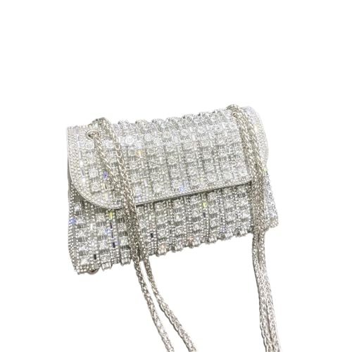 VCSZYAFX Damen Kette UmhäNgetasche Strass Abend Clutch Handtasche Kette Umhängetasche FüR Pendler, Shopping, Reisen Und Partys(Color2) von VCSZYAFX