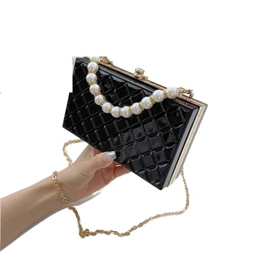 VCSZYAFX Damen Kette UmhäNgetasche Transparente PVC Damen Schultertasche Handtasche Geldbörse Perle Umhängetasche Kettentasche FüR Pendler, Shopping, Reisen Und Partys(Color6) von VCSZYAFX