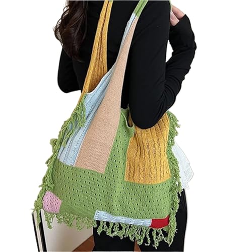 VCSZYAFX Gehäkelte Unterarm-Schultertasche, Damenhandtasche FüR Damenreisen Und Urlaub(Color1) von VCSZYAFX