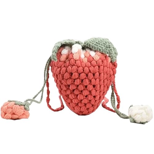 VCSZYAFX Handgemachte Diy Umhängetasche Wolle gestrickt Blume Schulter häkeln kleine Tasche(Color10) von VCSZYAFX