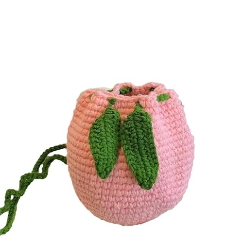 VCSZYAFX Handgemachte Diy Umhängetasche Wolle gestrickt Blume Schulter häkeln kleine Tasche(Color8) von VCSZYAFX