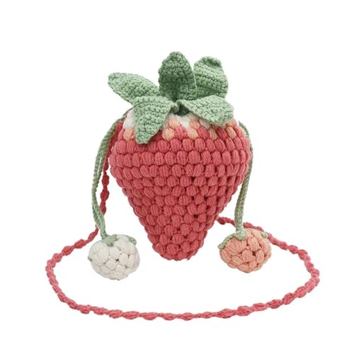 VCSZYAFX Handgemachte Erdbeere gestrickte Umhängetasche DIY personalisierte häkeln Umhängetasche FüR Damenreisen Und Urlaub VCSZYAFX Handgemachte Erdbeere gestrickte Umhängetasche DIY personalisierte häkeln Umhängetasche FüR Damenreisen Und Urlaub von VCSZYAFX