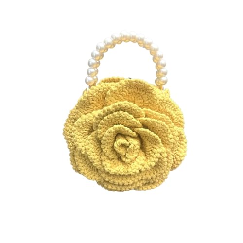 VCSZYAFX Handgemachte Häkeltasche Abendclutch FüR Damenreisen Und Urlaub(Yellow) von VCSZYAFX