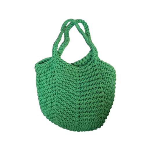 VCSZYAFX Handgewebte Baumwollseil-Hohlhandtasche, Strand-Umhängetasche FüR Damenreisen Und Urlaub(Color1) von VCSZYAFX