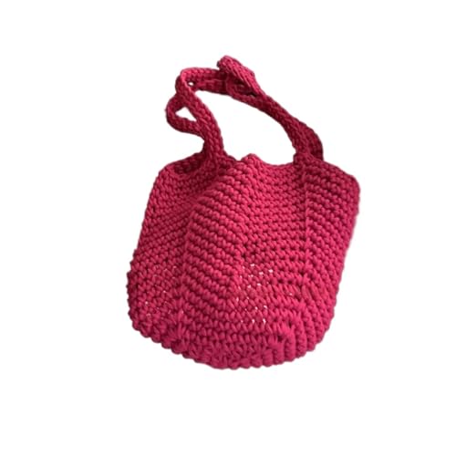 VCSZYAFX Handgewebte Baumwollseil-Hohlhandtasche, Strand-Umhängetasche FüR Damenreisen Und Urlaub(Color2) von VCSZYAFX