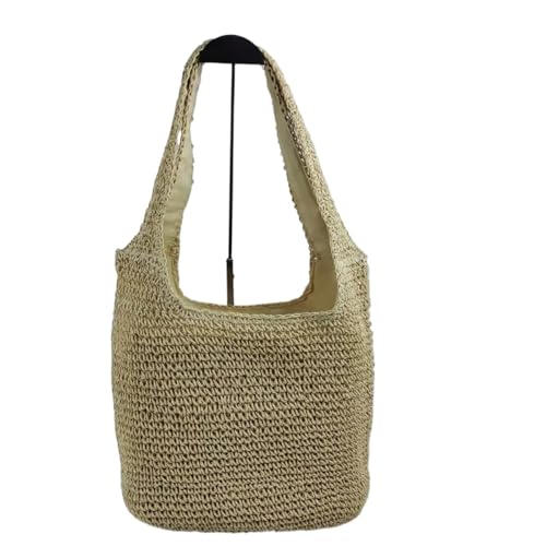 VCSZYAFX Rattan frauen Schulter Tasche Gewebte Handtasche Große Kapazität Sommer Strand Stroh FüR Damenreisen Und Urlaub(Color1) von VCSZYAFX
