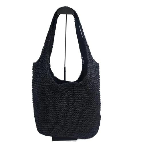 VCSZYAFX Rattan frauen Schulter Tasche Gewebte Handtasche Große Kapazität Sommer Strand Stroh FüR Damenreisen Und Urlaub(Color2) von VCSZYAFX