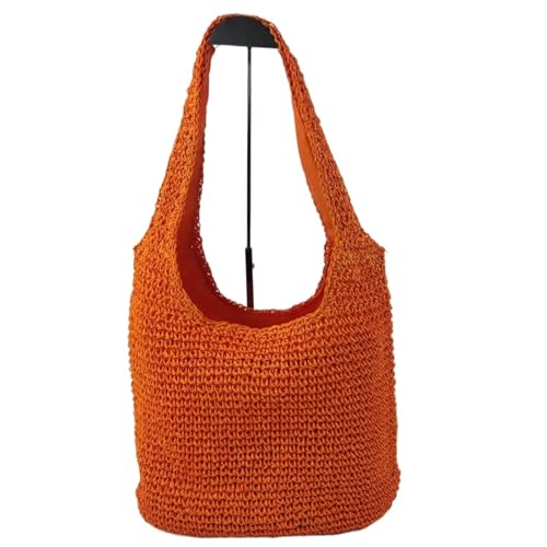 VCSZYAFX Rattan frauen Schulter Tasche Gewebte Handtasche Große Kapazität Sommer Strand Stroh FüR Damenreisen Und Urlaub(Color5) von VCSZYAFX