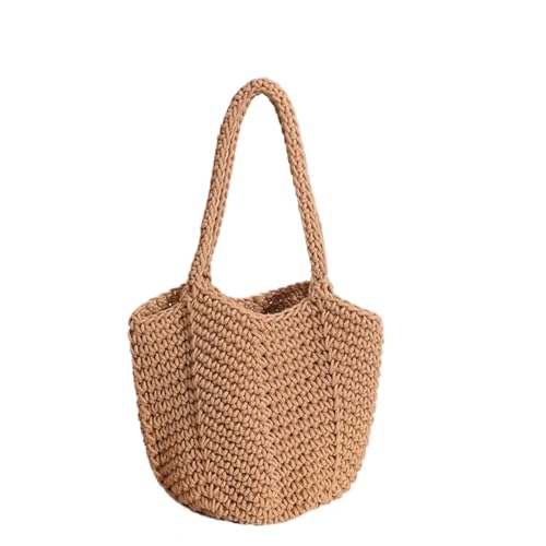 VCSZYAFX Vintage gewebte Handtaschen gestrickte Handtaschen FüR Damenreisen Und Urlaub(Green) von VCSZYAFX