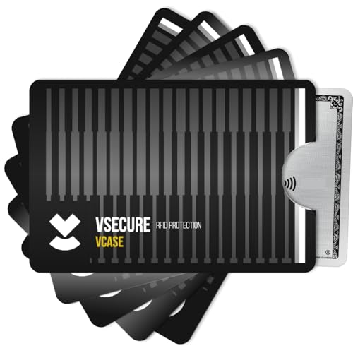 VCase RFID Kartenhalter, RFID Blocking Sleeves, Kreditkartenetui, EC-Kartenhülle, Elegant Black, Stilvolle Farbe von VCase