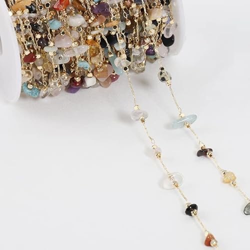 VDCVADKYE Kristallperlen, Packung mit 2 Metern mehrfarbiger Kristallsteinperlenkette zur DIY-Schmuckherstellung(Mix Color1) von VDCVADKYE