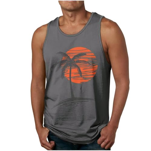Tanktops Herren Unterhemd Tank Tops T Shirt Ohne Arm Herren Tshirt Schwarz Muscle Shirt Herren Muscle Fit T-Shirt Herren Unterhemden Tank Top Schwarz Herren Unterhemd Herren G(Dark Gray,XL) von VDDTAGAM