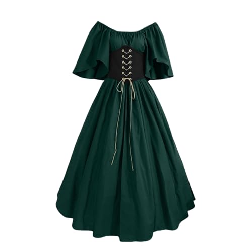 VDDTAGAM Halloween Kleider Damen Maleficent Kostüm Damen Gothic Kleidung Damen Schwarzes Kleid Damen Kostüm Hexe Damen Kostüm Damen Halloween Gothic Kleidung Damen Halloween Damen Kost(Army Green,L) von VDDTAGAM