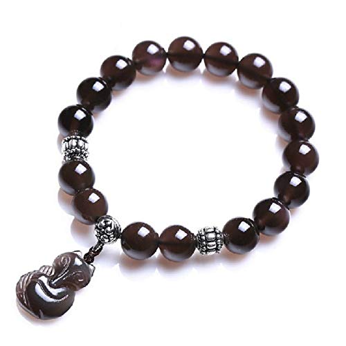 VDLLQYN, Kristall-Armband aus echtem natürlichem EIS-Obsidian, Fuchs-Kristall, for Damen, Obsidian-Armband mit Regenbogenauge, 925er Silber-Armband,Schwarzes Obsidian-Armband VDLLQYN, Kristall-Armband aus echtem natürlichem EIS-Obsidian, Fuchs-Kristall, for Damen, Obsidian-Armband mit Regenbogenauge, 925er Silber-Armband,Schwarzes Obsidian-Armband von VDLLQYN
