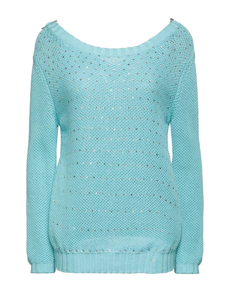 VDP VIA DELLE PERLE Pullover Damen Azurblau von VDP VIA DELLE PERLE