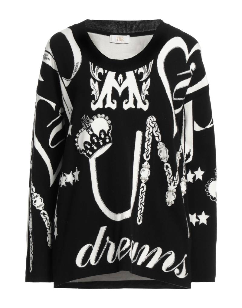 VDP VIA DELLE PERLE Pullover Damen Schwarz von VDP VIA DELLE PERLE