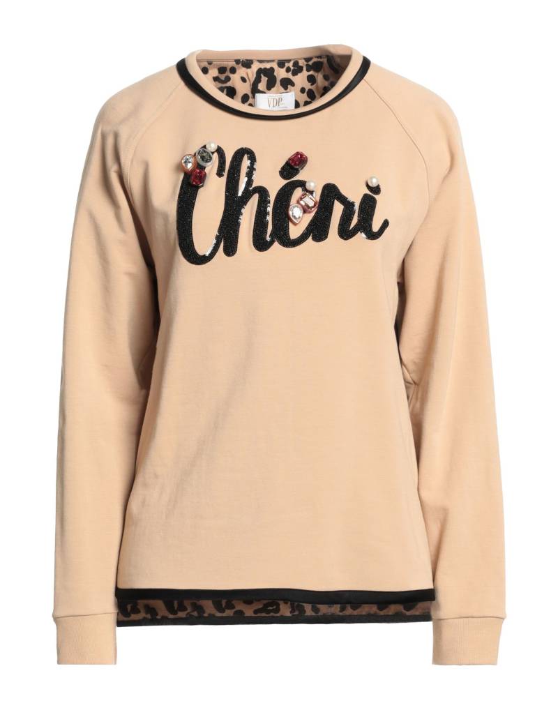 VDP VIA DELLE PERLE Sweatshirt Damen Beige von VDP VIA DELLE PERLE
