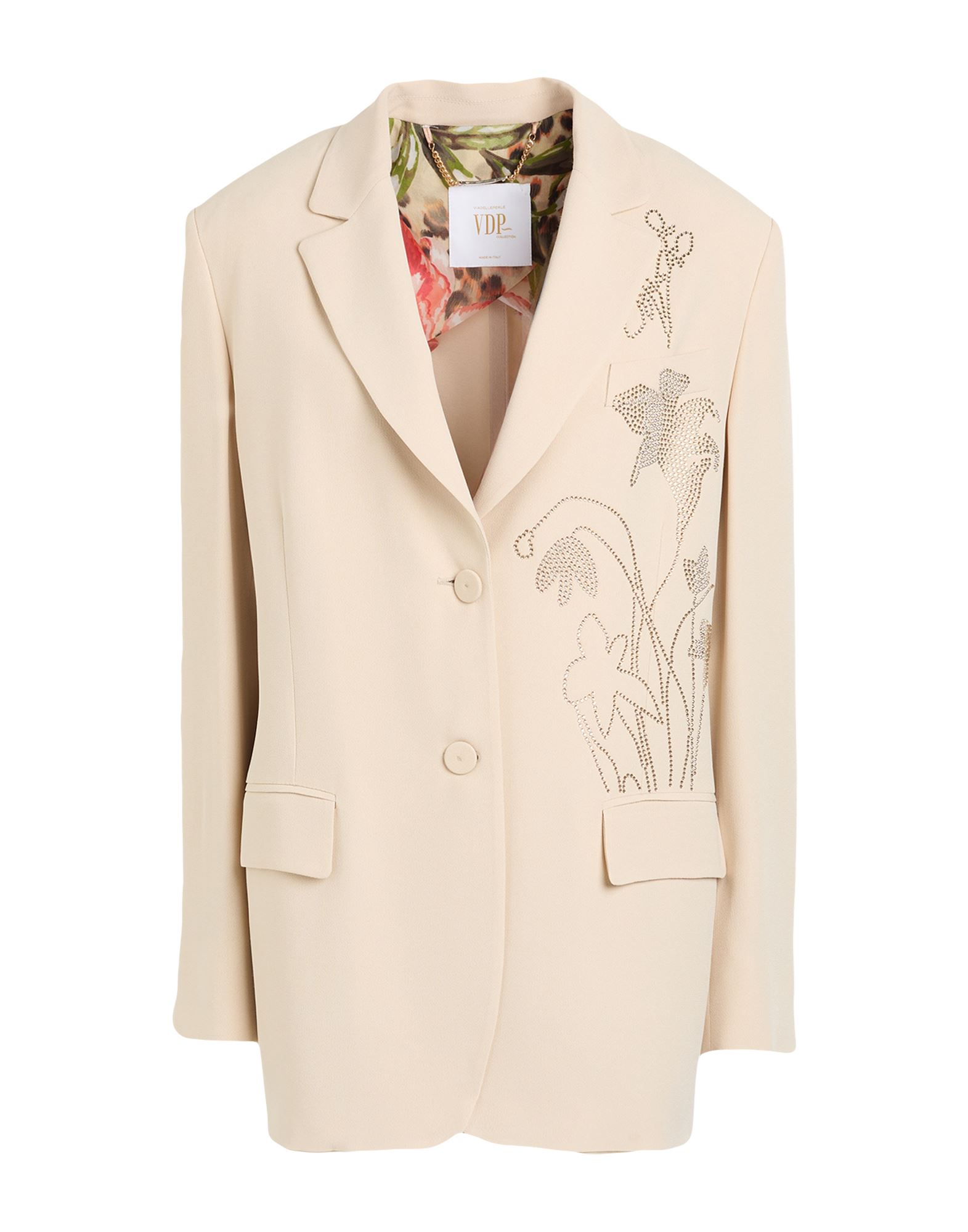 VDP VIA DELLE PERLE Blazer Damen Beige von VDP VIA DELLE PERLE