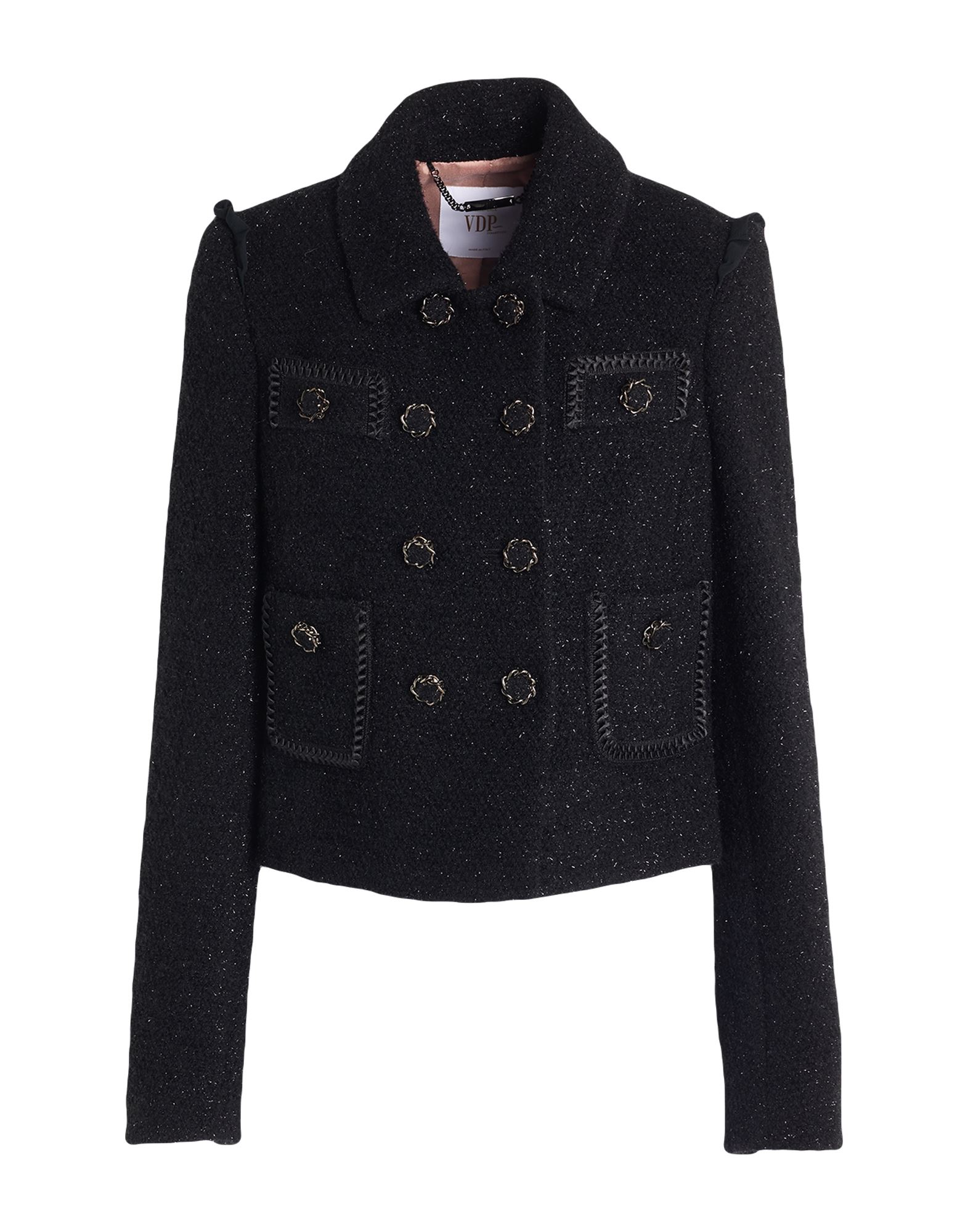 VDP VIA DELLE PERLE Jacke & Anorak Damen Schwarz von VDP VIA DELLE PERLE