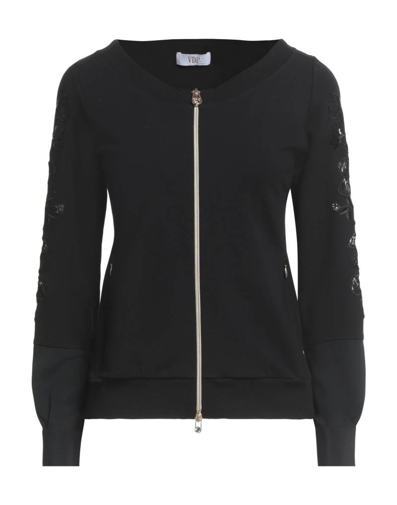 VDP VIA DELLE PERLE Sweatshirt Damen Schwarz von VDP VIA DELLE PERLE