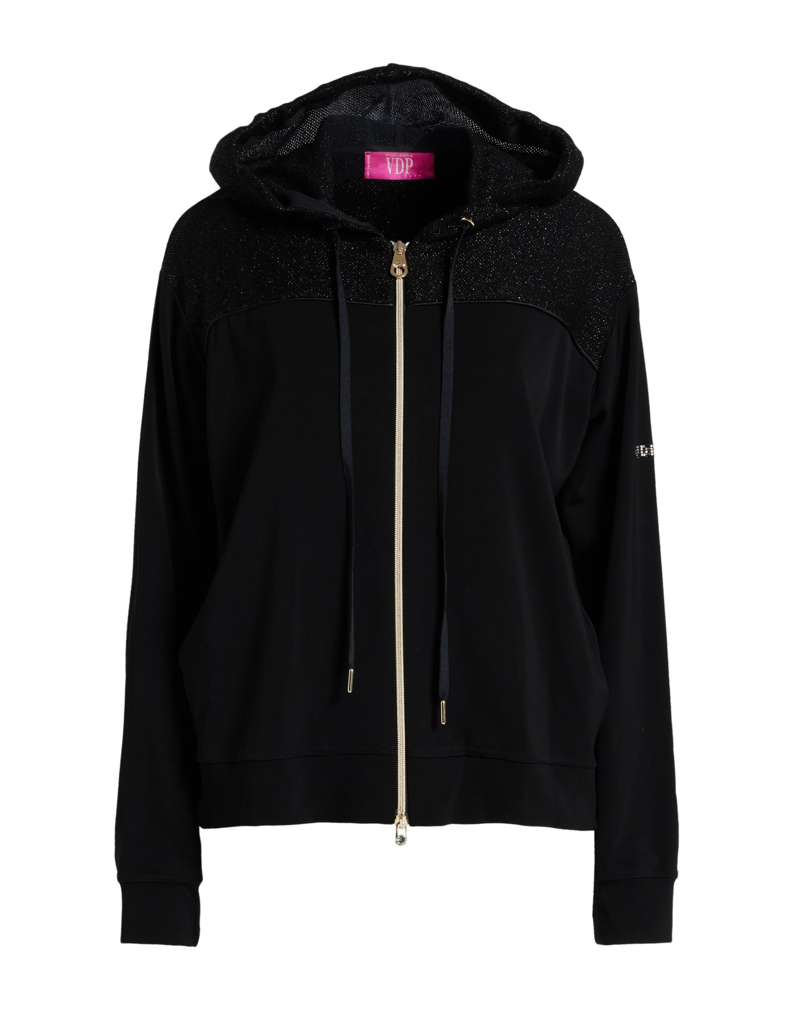 VDP VIA DELLE PERLE Sweatshirt Damen Schwarz von VDP VIA DELLE PERLE