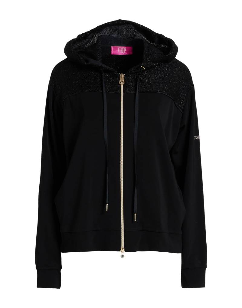 VDP VIA DELLE PERLE Sweatshirt Damen Schwarz von VDP VIA DELLE PERLE