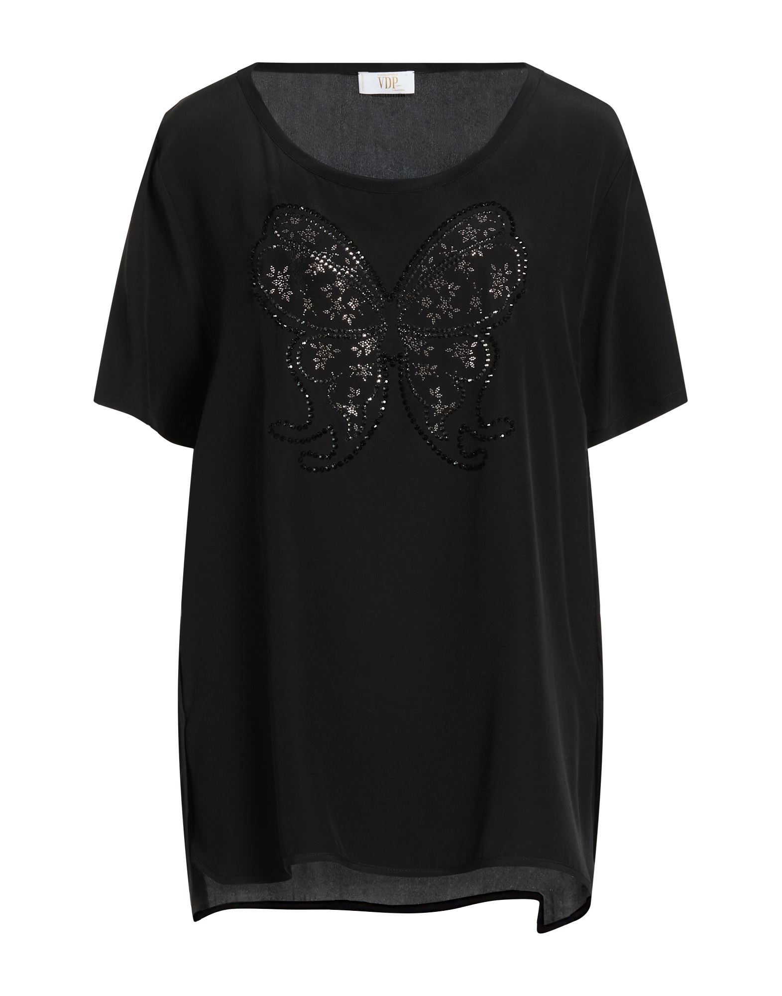 VDP VIA DELLE PERLE Top Damen Schwarz von VDP VIA DELLE PERLE
