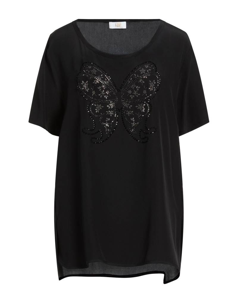 VDP VIA DELLE PERLE Top Damen Schwarz von VDP VIA DELLE PERLE