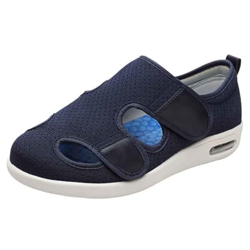 VEACAM Ältere Ödeme Geschwollene Füße Schuhe, Männer Frauen Verstellbarer Gurt Extra Breite Passform Orthopädische Turnschuhe Atmungsaktive Diabetiker-Wanderschuhe,Blau,40 EU VEACAM Ältere Ödeme Geschwollene Füße Schuhe, Männer Frauen Verstellbarer Gurt Extra Breite Passform Orthopädische Turnschuhe Atmungsaktive Diabetiker-Wanderschuhe,Blau,40 EU von VEACAM