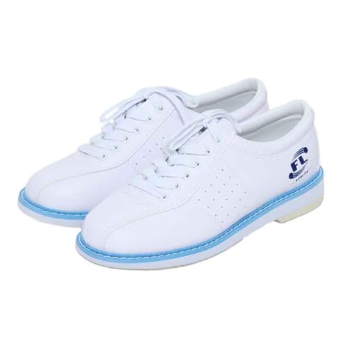 VEACAM Flexible Rasen Bowling Schuhe für Herren Frauen Casual Bowls Trainer Mode Bequeme Bowling Turnschuhe,Weiß,44 EU von VEACAM