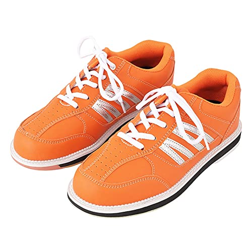 VEACAM Herren Bowling Schuhe Bowlers Fitness Gym Trainer Lässige Atmungsaktive Bowling Schuhe,Orange,40 von VEACAM