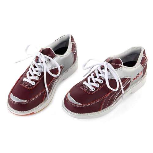 VEACAM Herren Damen Bowling Sport Turnschuhe Leichte Wanderschuhe Komfort Bowler Trainingsschuhe,Rot,40 EU von VEACAM