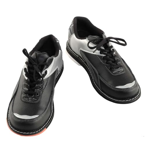 VEACAM Herren Damen Bowling Sport Turnschuhe Leichte Wanderschuhe Komfort Bowler Trainingsschuhe,Schwarz,45 EU von VEACAM