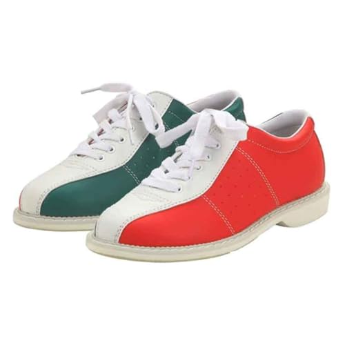 VEACAM Herren Damen Bowlingschuhe Unisex Leichte Gleitsohlen Sportschuhe für das Bowlingtraining,Grün,32 EU von VEACAM