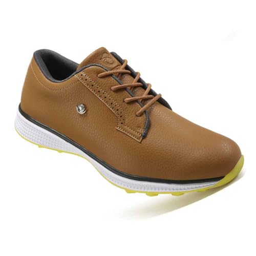 VEACAM Männer Golfschuhe Outdoor Leder Casual Sipkeless wasserdichte Walking Sport Turnschuhe Für Männliche Golfer,Braun,40 EU VEACAM Männer Golfschuhe Outdoor Leder Casual Sipkeless wasserdichte Walking Sport Turnschuhe Für Männliche Golfer,Braun,40 EU von VEACAM