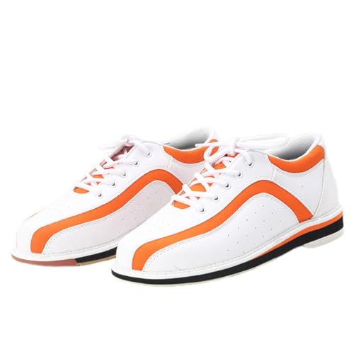 VEACAM Unisex Bowler Schuhe Lässige Mode Bowl Übung Turnschuhe Komfort rutschfeste Bowling Sport Athletik Trainer,Weiß,35 EU von VEACAM