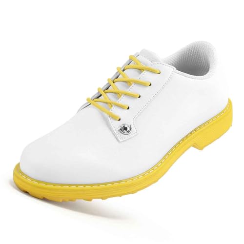 VEACAM wasserdichte Golf-Trainingsschuhe Für Frauen Anti-Rutsch Leichte Outdoor wasserdichte Schuhe,Gelb,36 EU von VEACAM