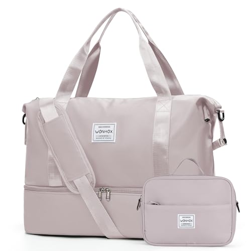 Reisetasche für Damen, Sporttasche, E6-Pink, Large(with toiletry bag) von VECAVE
