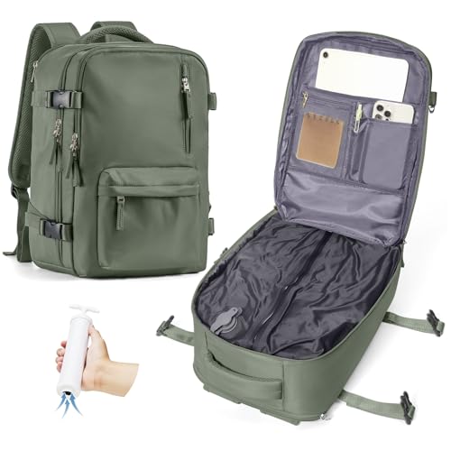 Vakuum Rucksack Handgepäck Flugzeug Tasche Ryanair 40x20x25 Airbag Rucksack Vakuumsystem für Reisen Reiserucksack mit Pumpe Wasserdicht Herren Vakuum Koffer Grün Vakuum Rucksack Handgepäck Flugzeug Tasche Ryanair 40x20x25 Airbag Rucksack Vakuumsystem für Reisen Reiserucksack mit Pumpe Wasserdicht Herren Vakuum Koffer Grün von VECAVE