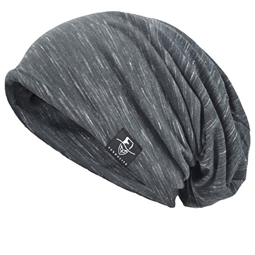 VECRY Herren Slouch Hollow Mütze Thin Sommer Cap Strickmützen Beanie Skullcap (Multi-Grau) von VECRY