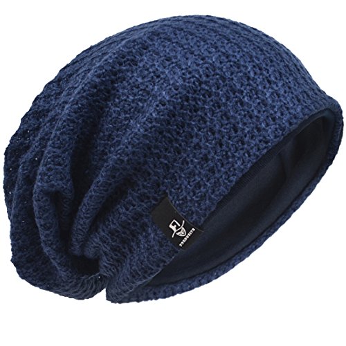 VECRY Herren Slouchy Mütze Strickmützen Rasta Skull Cap Sommer Winter Sackmütze , M, Marine von VECRY