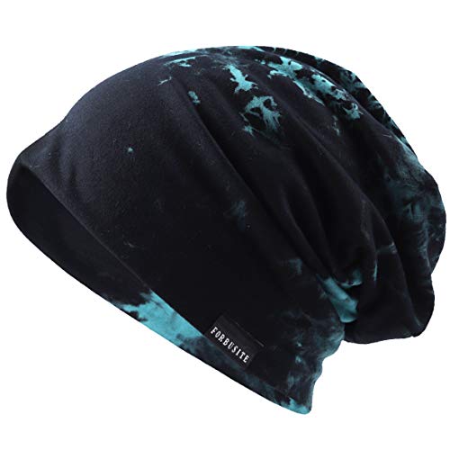 VECRY Herren Slouch Hollow Mütze Thin Sommer Cap Strickmützen Beanie Skullcap, M, Tinte-Blau von VECRY